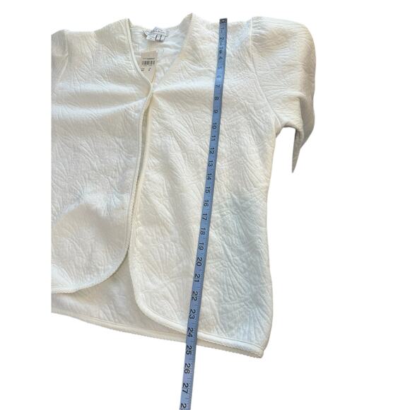 NWT Oscar De La Renta Robe White Intimate Lounge Loungewear Kimono Medium‎ - Picture 14 of 14